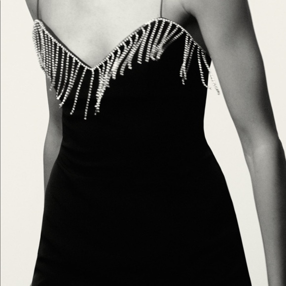 Zara Rhinestone Fringe mini dress - Picture 5 of 6